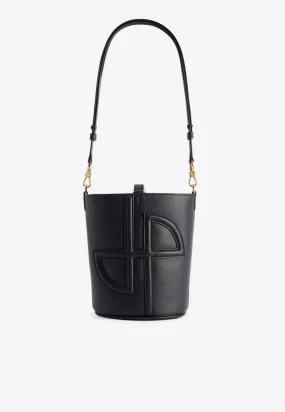 Small JP Embossed Leather Bucket Bag
